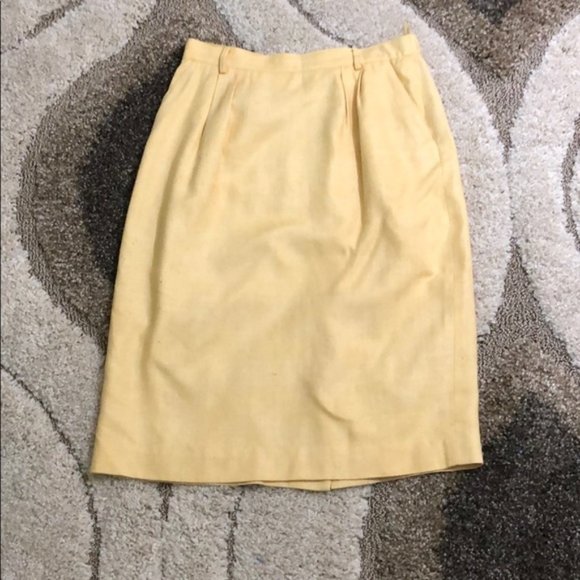 Worth Dresses & Skirts - Worth • yellow silk skirt